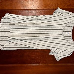 LulaRoe Grey striped shirt
